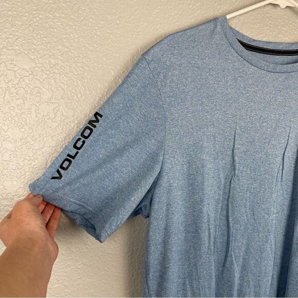 Volcom Mens Anti-UV 30+ UPF Crew Neck Short Sleeve Pullover T-Shirt Blue XL NWT - Picture 4 of 13